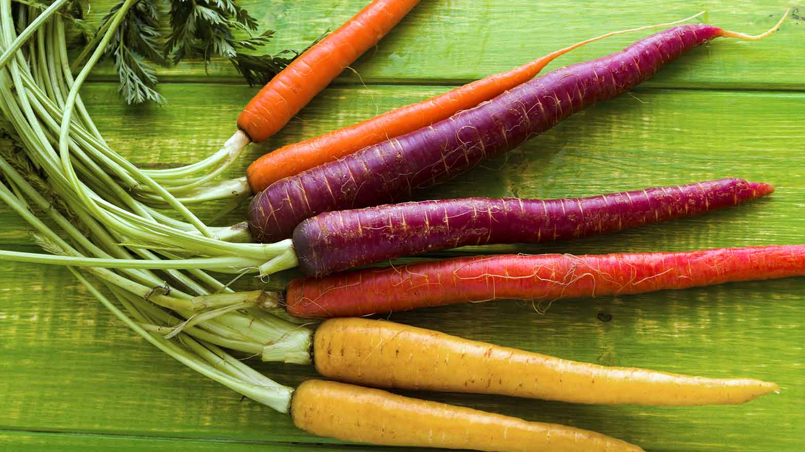 Carrots used to be purple and yellow.