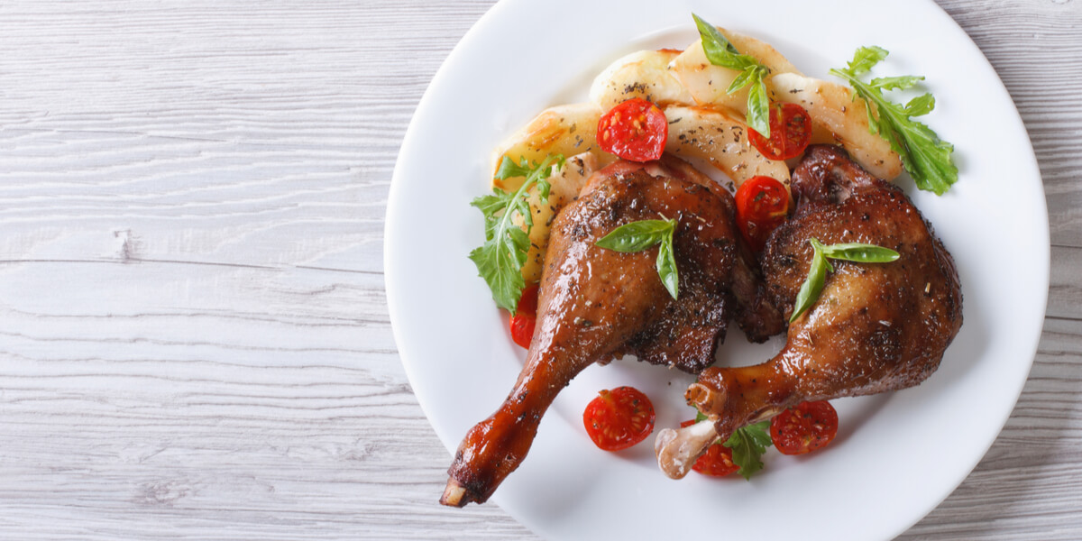 Plating idea with chicken.