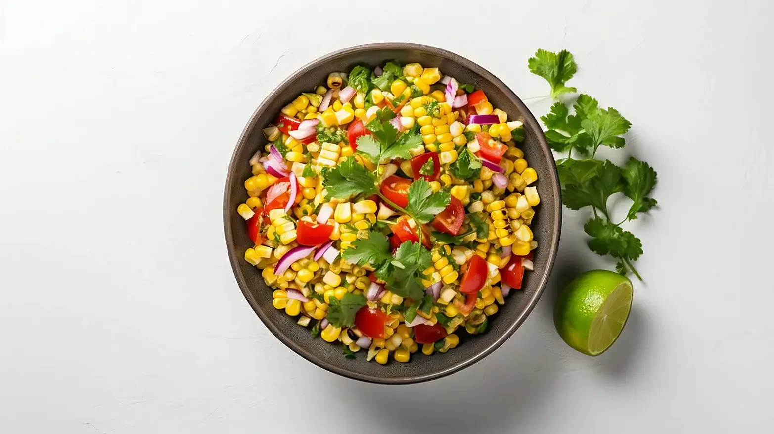 bowl of sweet corn salad