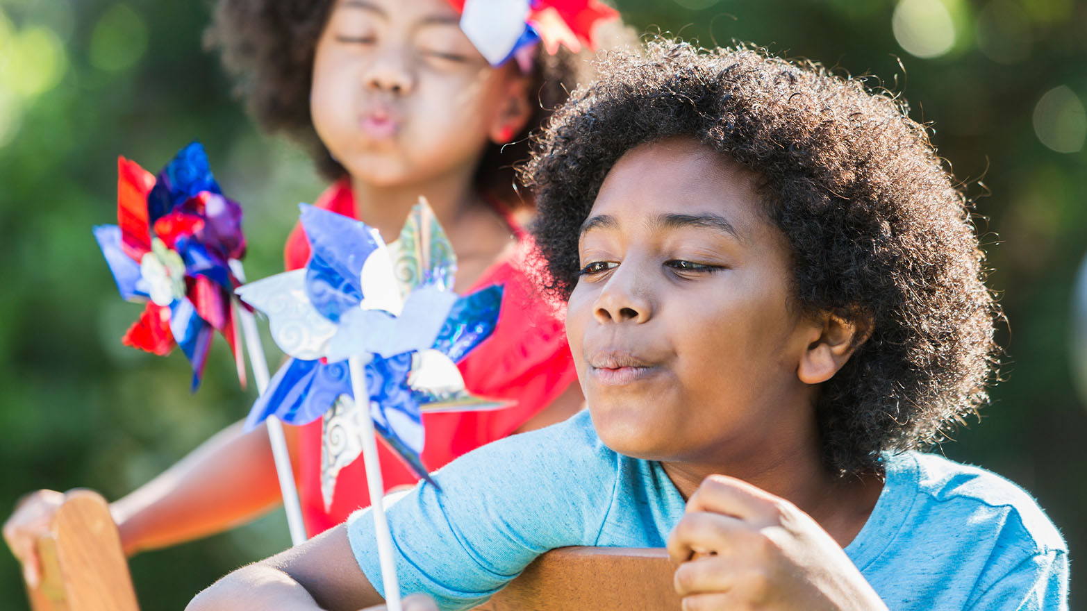 Memorial Day patriotic pinwheels