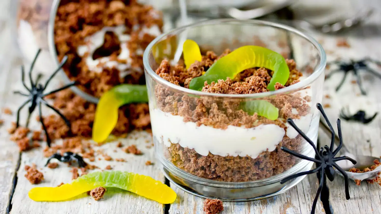 granola bowl with gummy worms