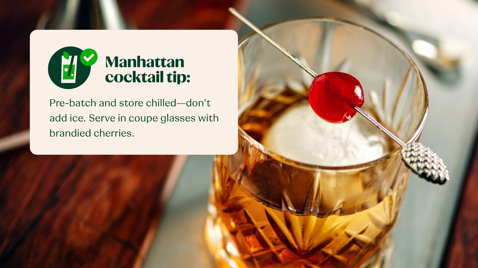 a close-up photo of a Manhattan cocktail