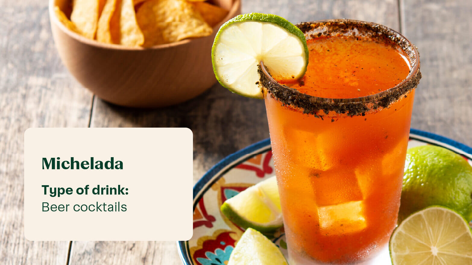 Michelada summer cocktail.