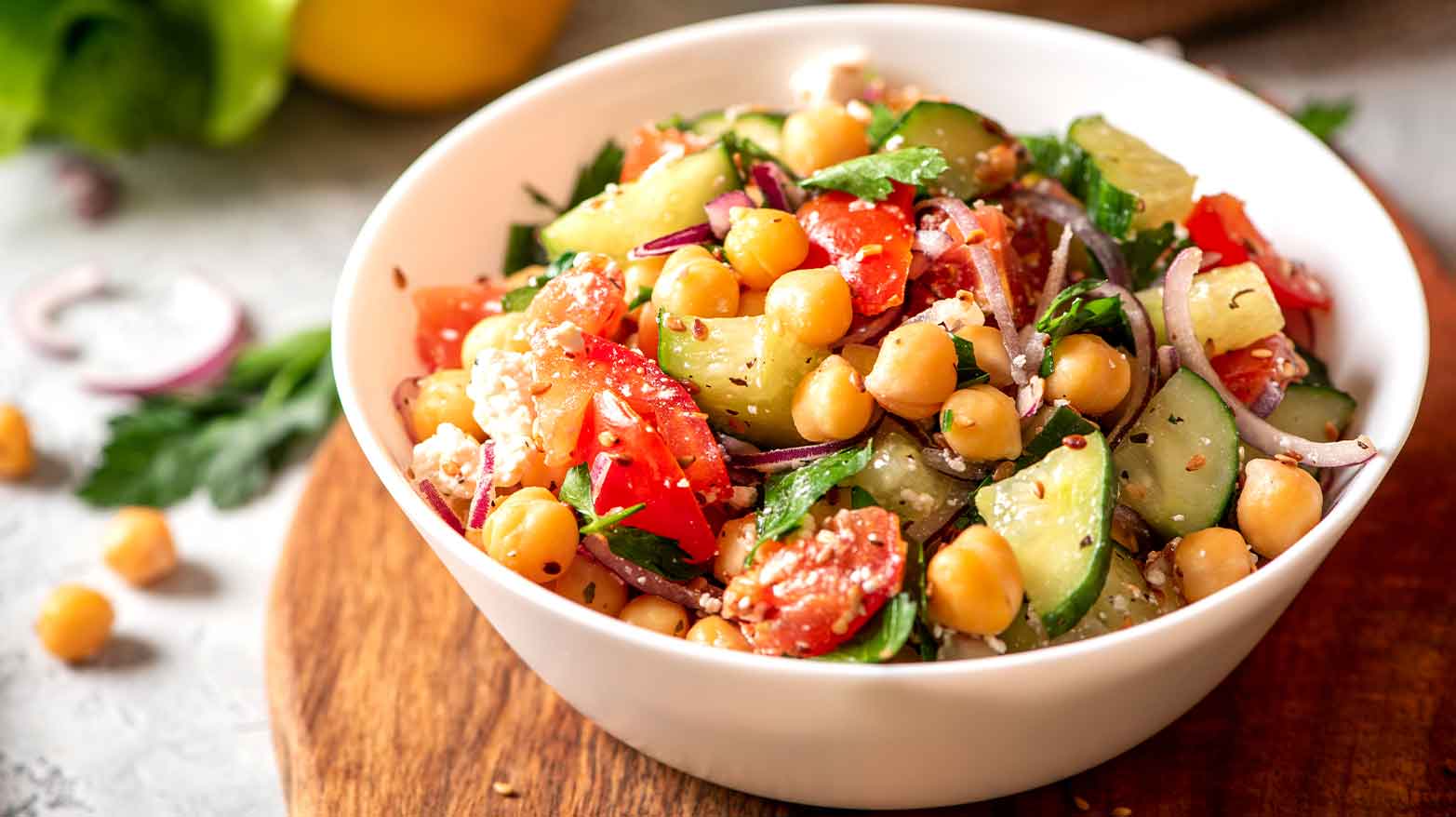 Mediterranean chickpea salad