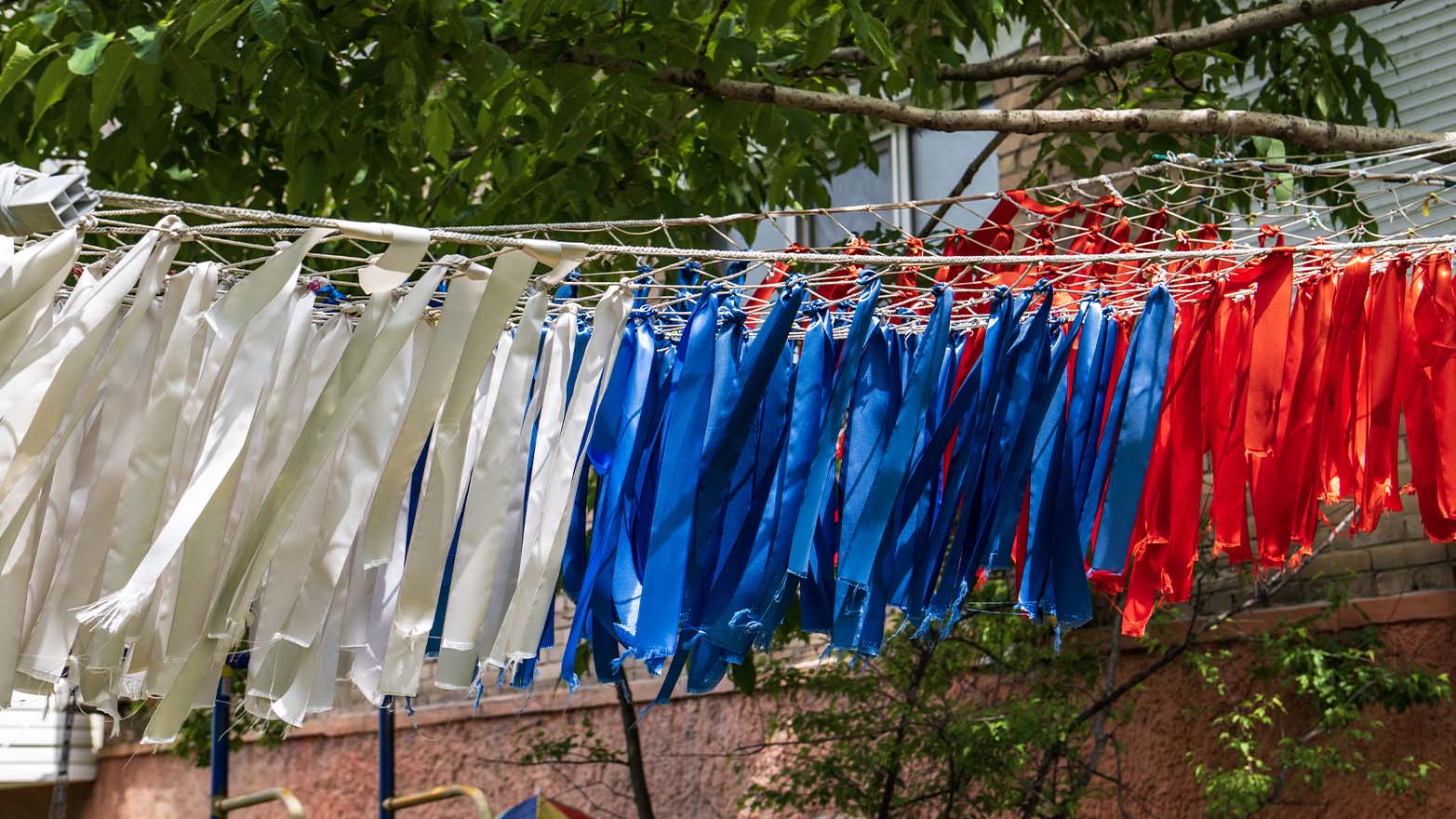Memorial Day ribbons and streamers