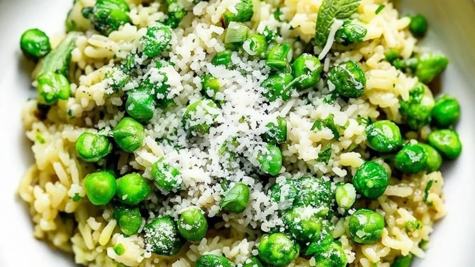 Parmesan and pea risotto