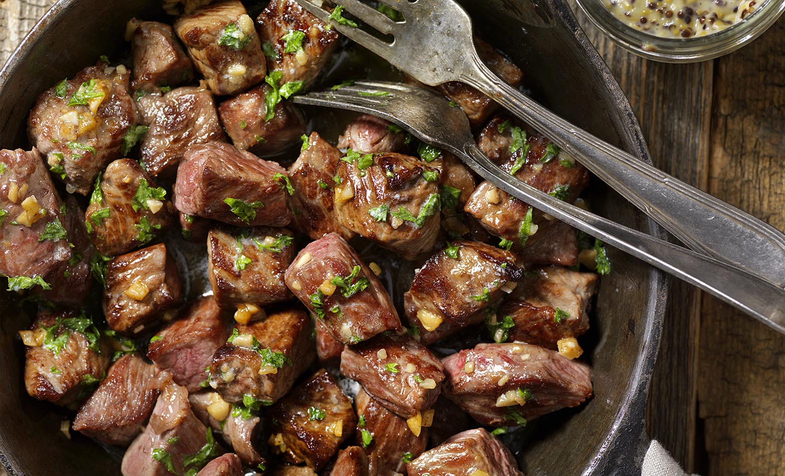 honey garlic steak bites