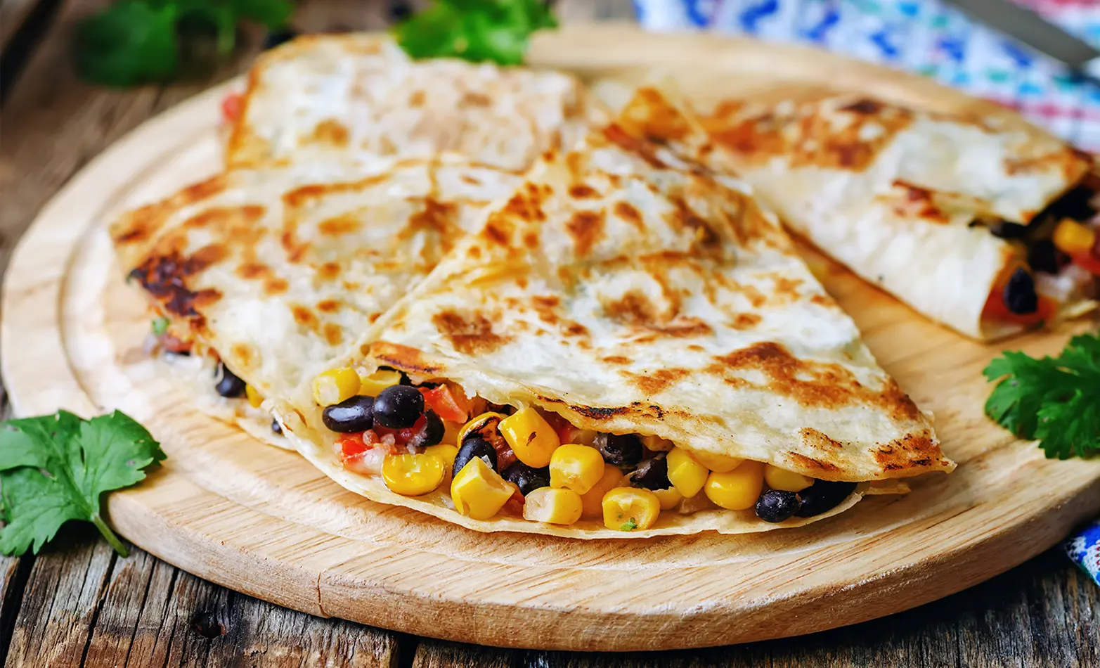 vegetarian black bean quesadillas