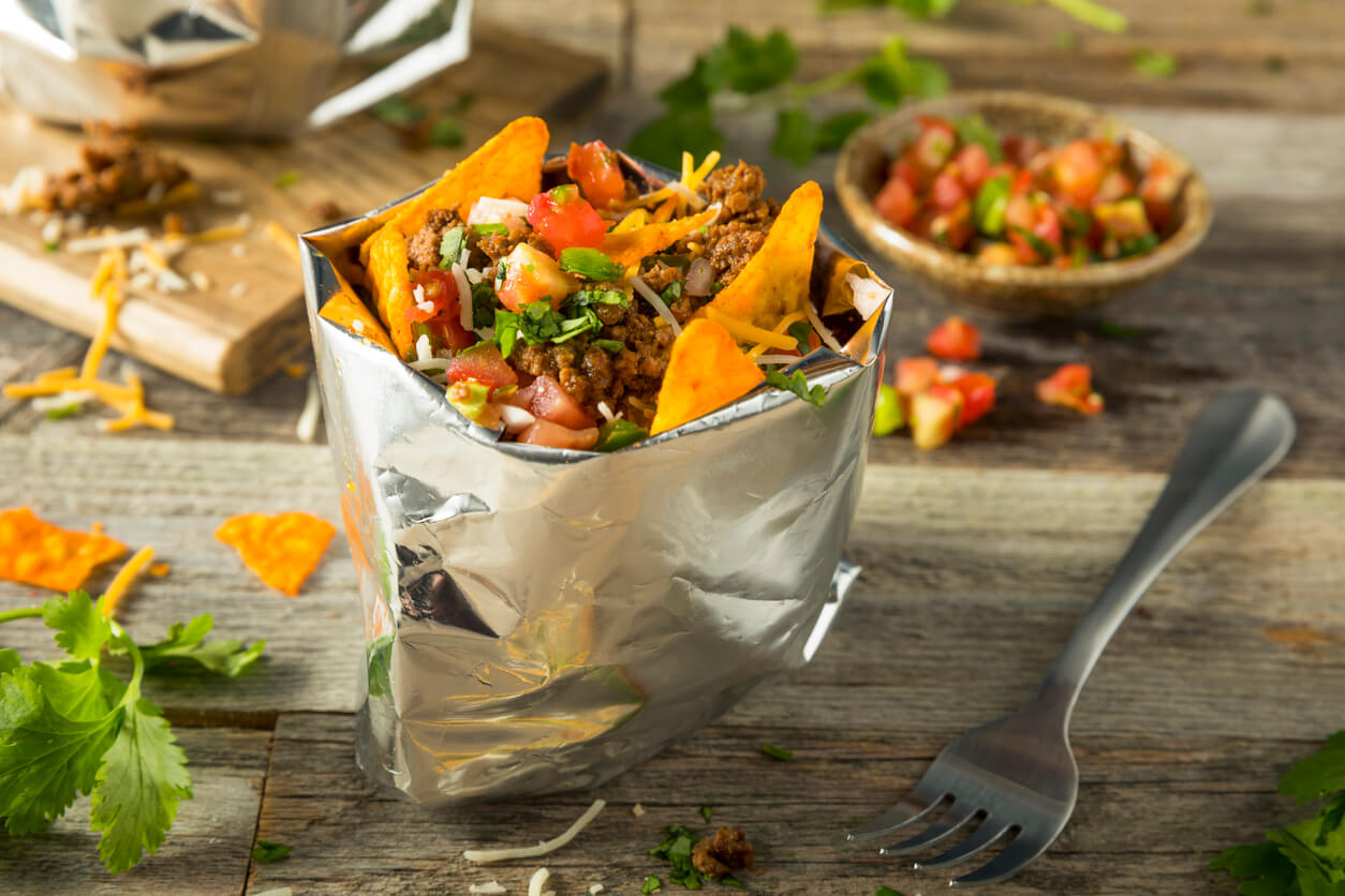 Homemade Beef Taco in a Bag