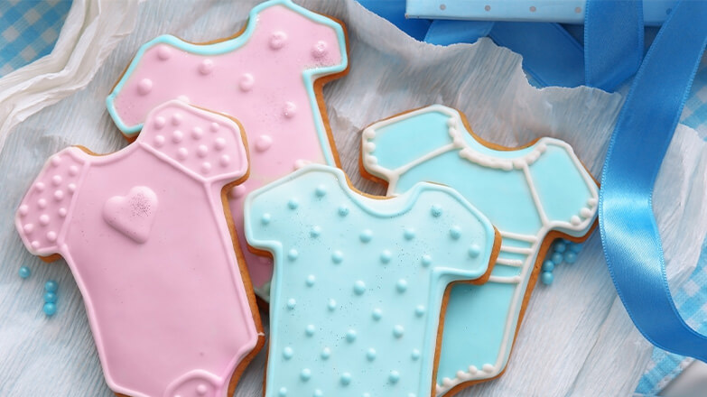 decorated sugar cookies for baby shower