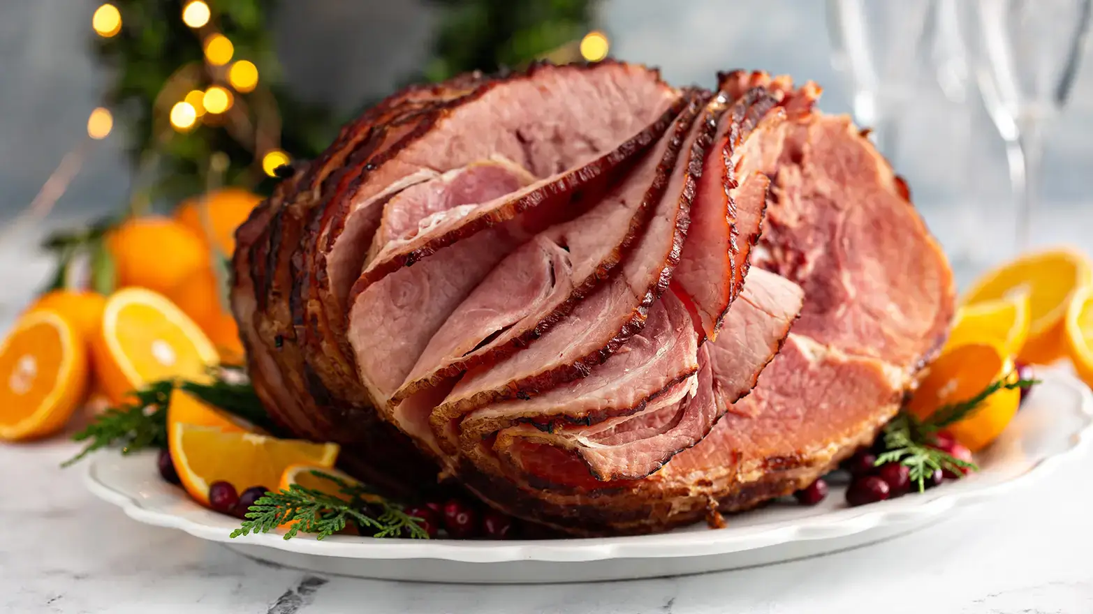 Stock image of cooked ham.