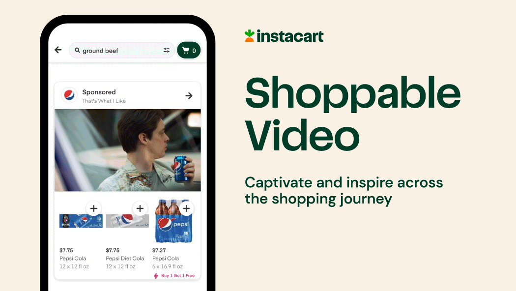 1. Instacart - Shoppable Video
