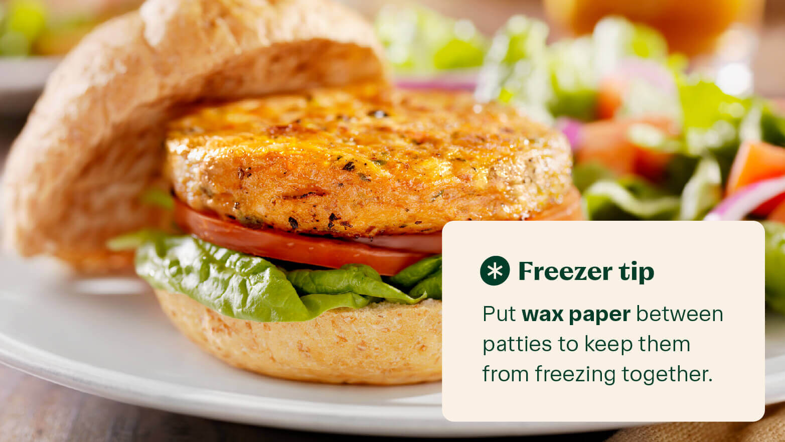 veggie burger meals that freeze well