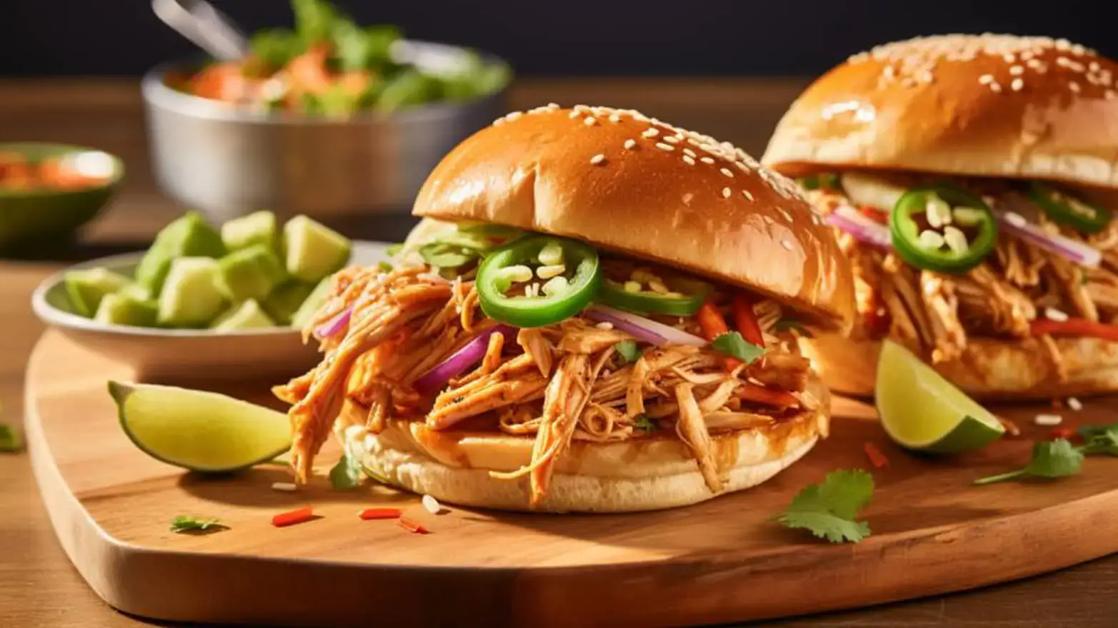 pulled chicken sliders