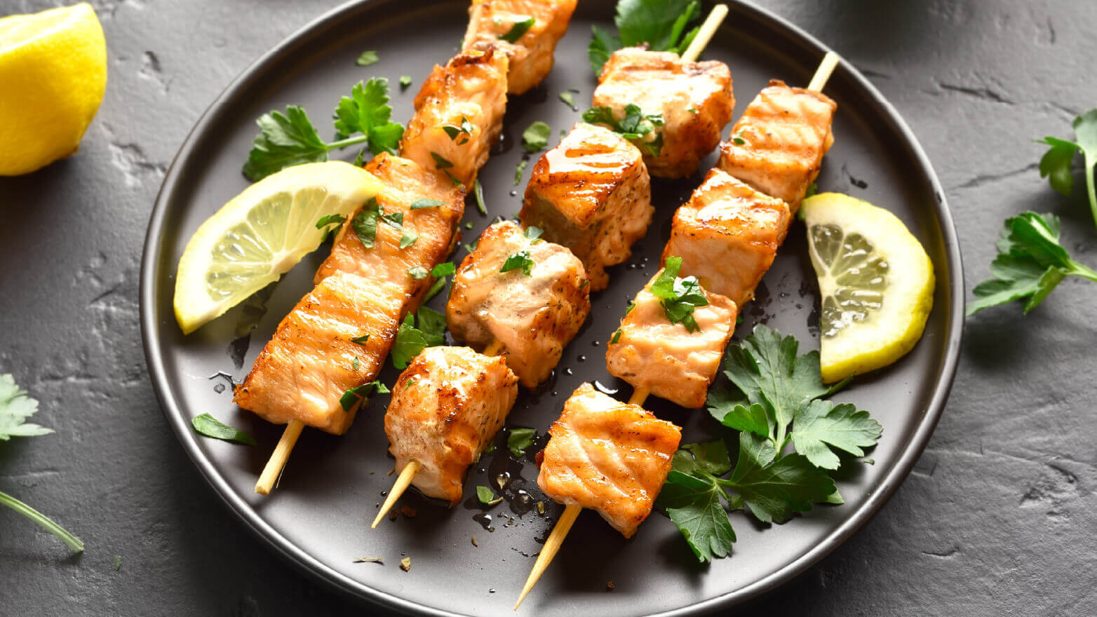 salmon skewers