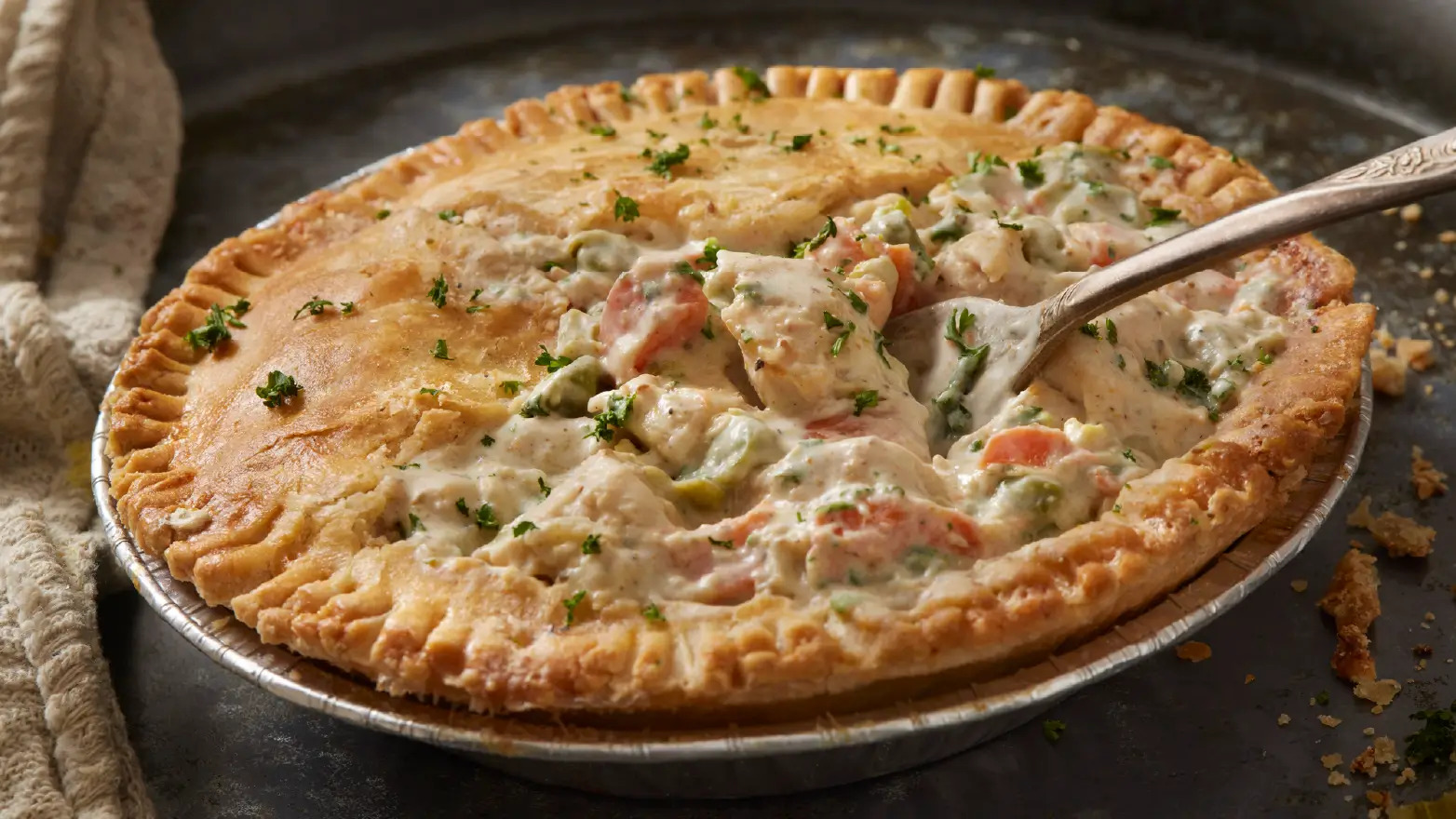 Stock image of chicken pot pie