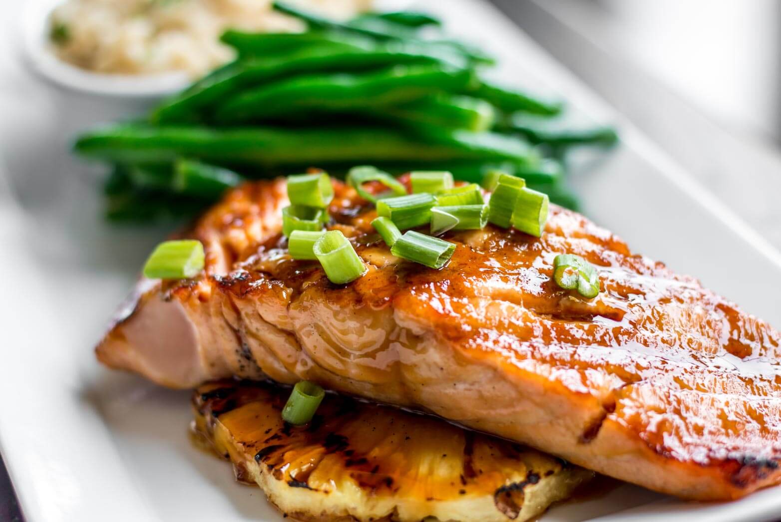 apricot chile glazed salmon