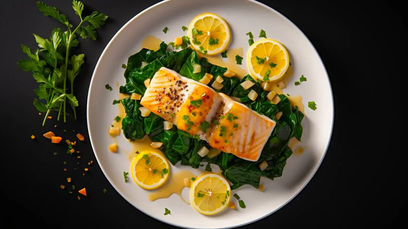 pan seared lemon halibut