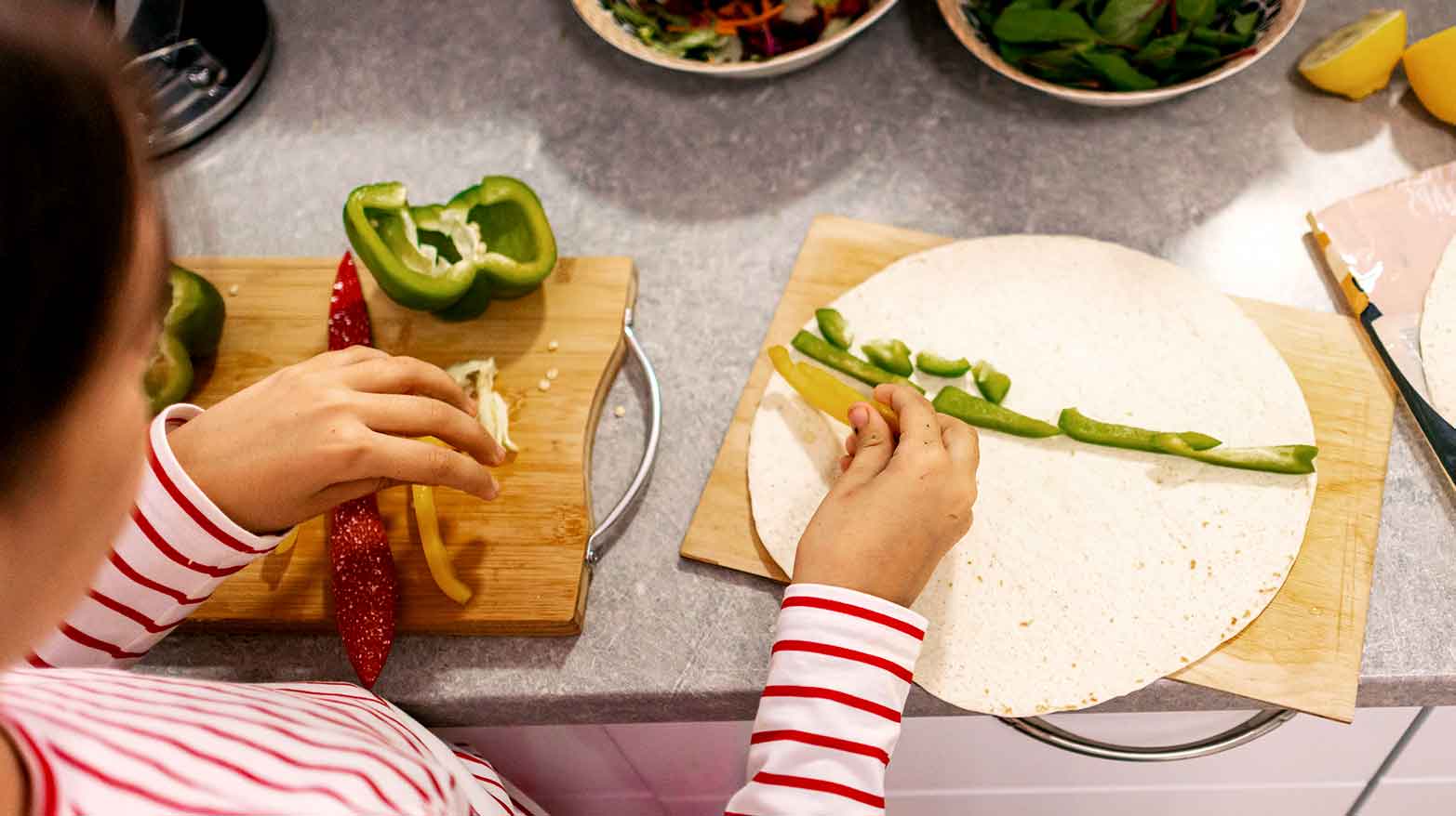 Veggie roll-ups for kids.