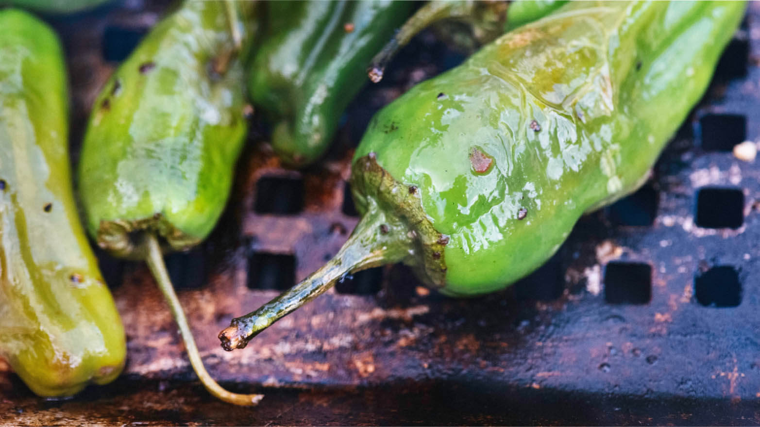 Jalapeños on grill