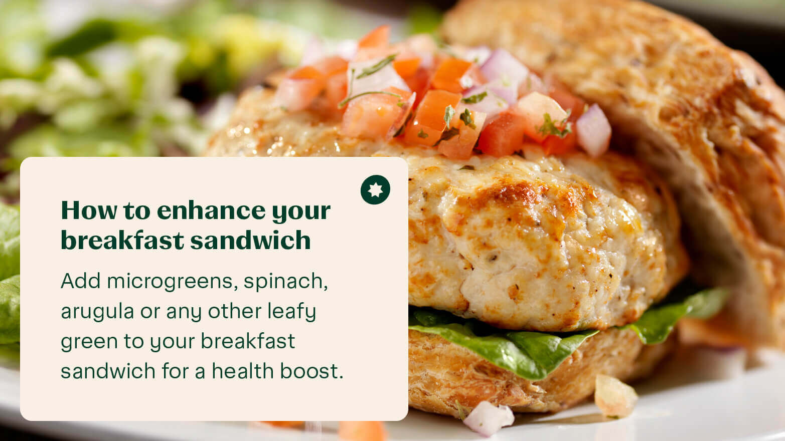 Turkey sausage sandwich