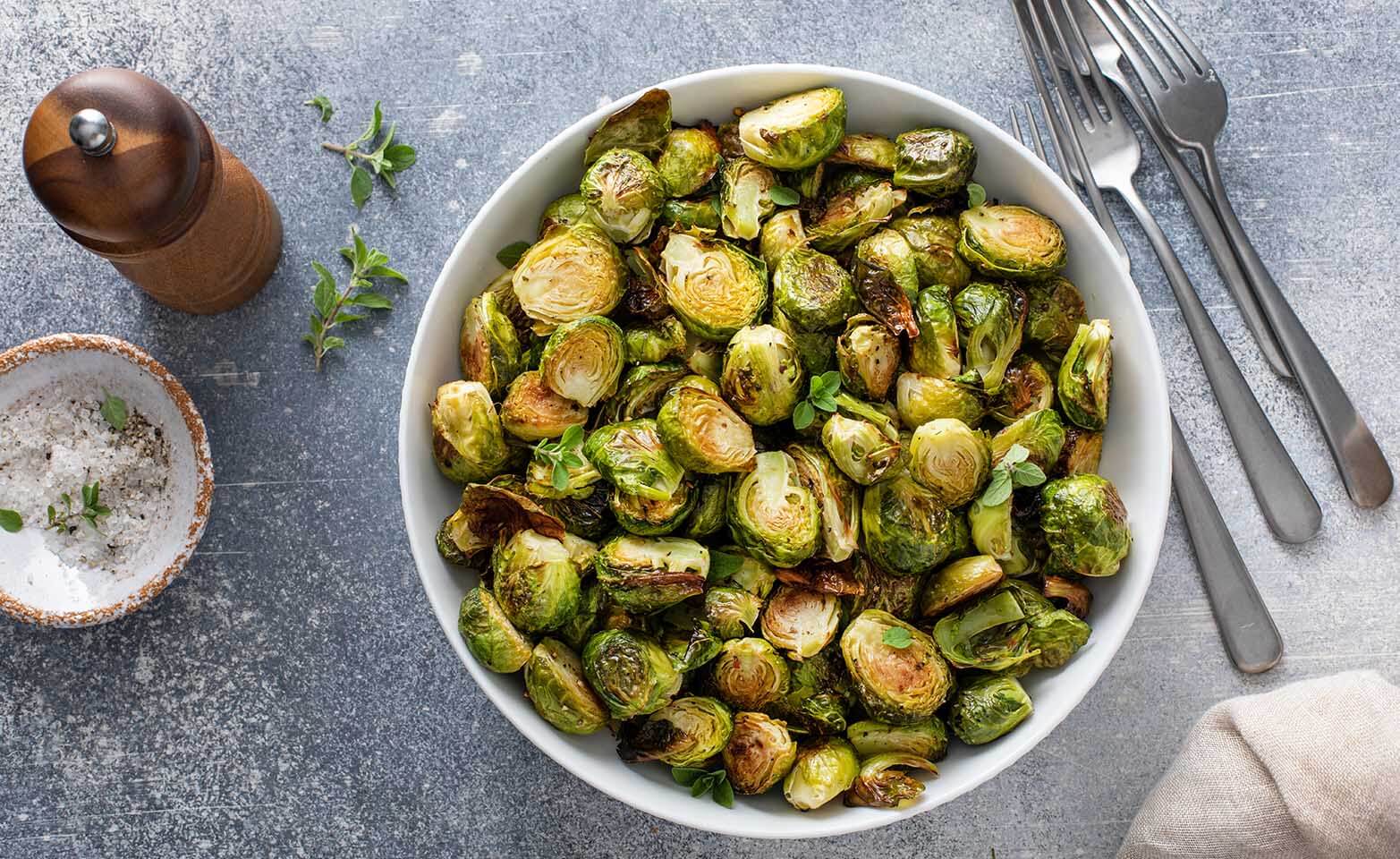 Crispy parmesan keto brussel sprouts 