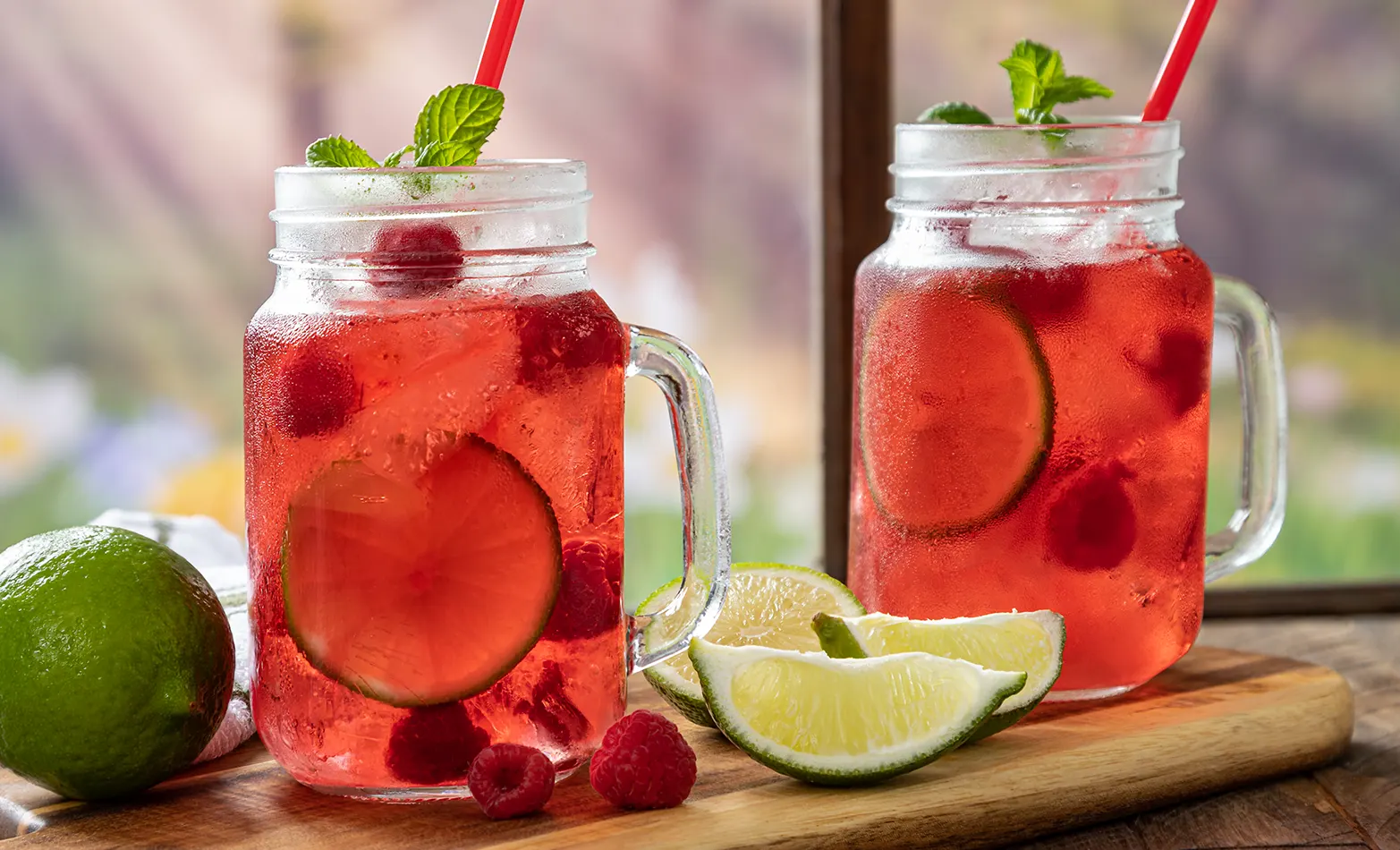 sparkling raspberry limeade