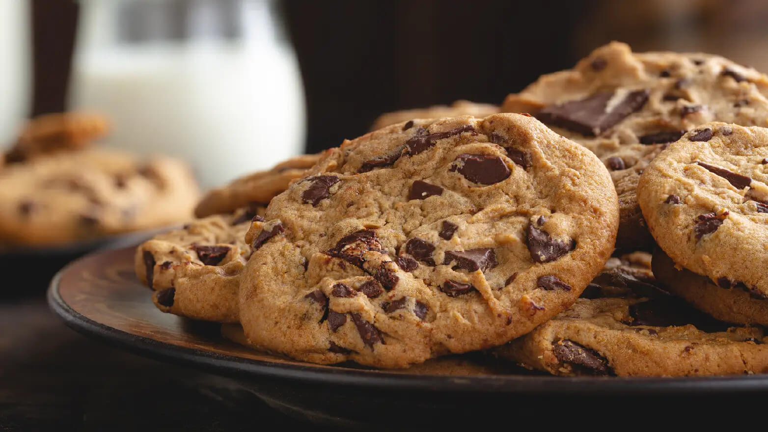 Stock image of chocolate chip cookies