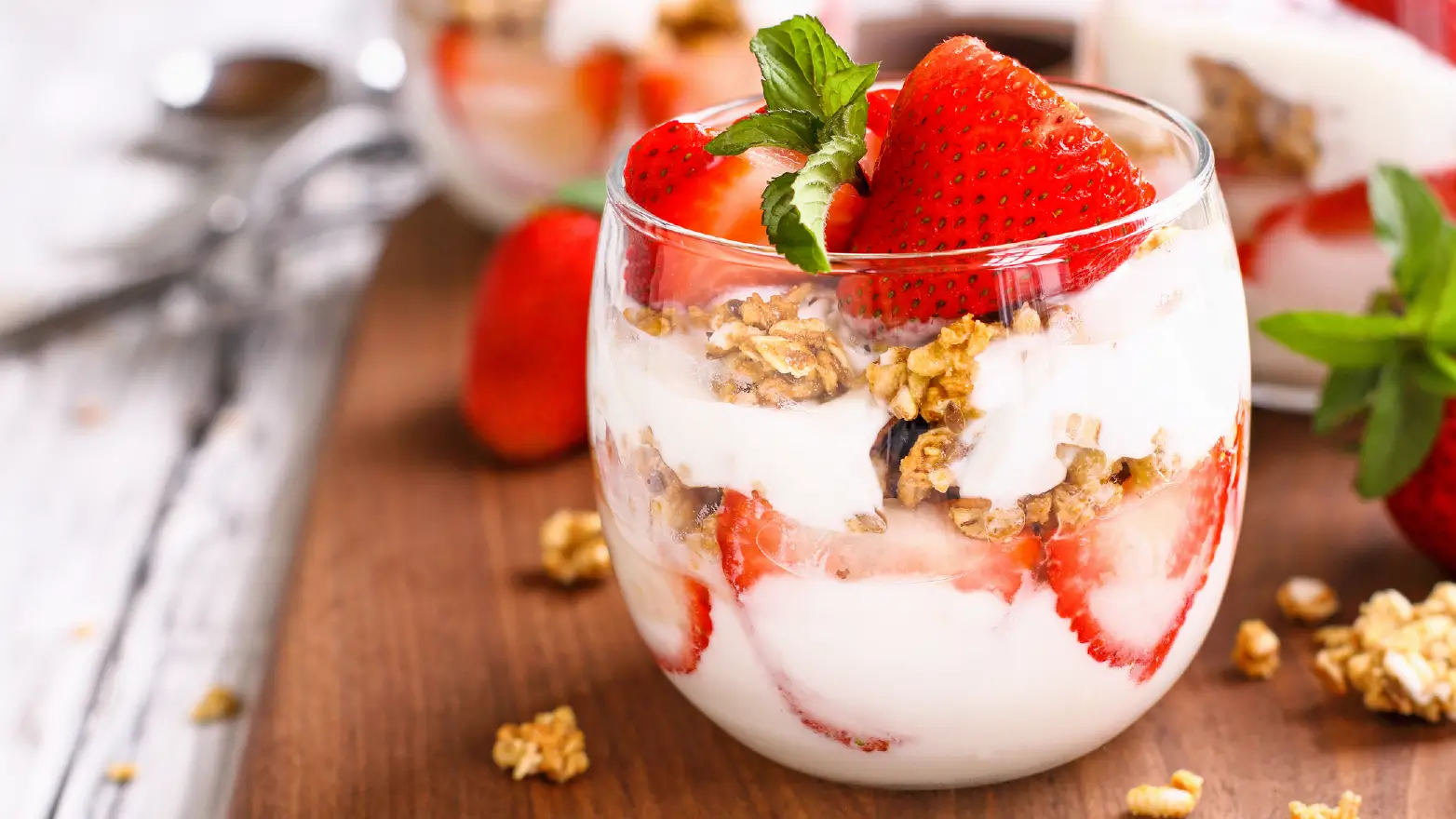 Stock image of yogurt parfaits