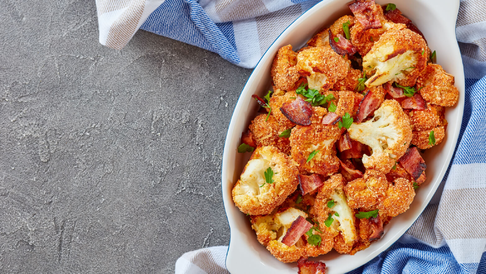 roasted parmesan cauliflower with pancetta