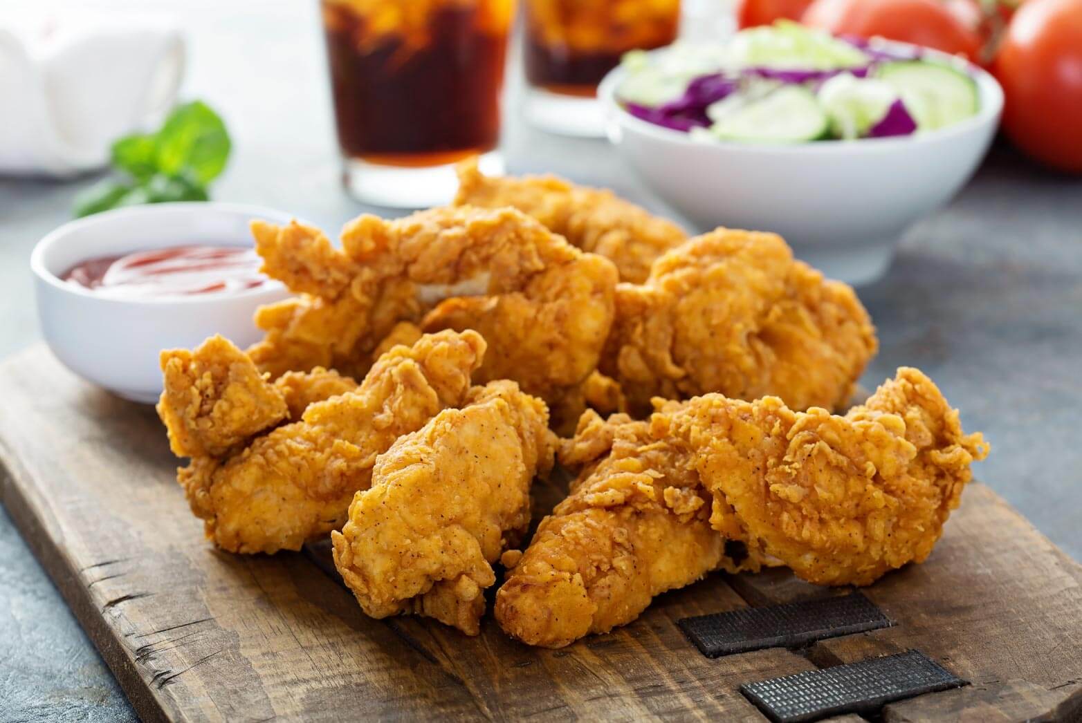 Air-fried BBQ chicken tenders