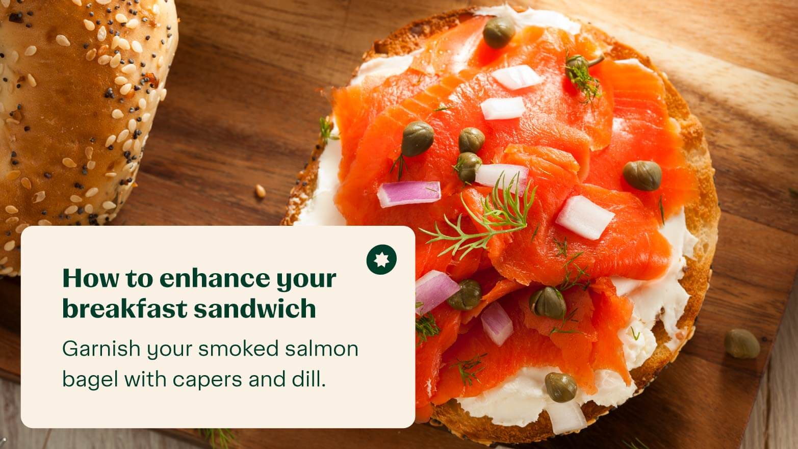 smoked salmon bagel sandwich