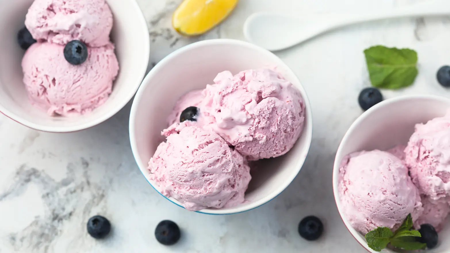 lemon blueberry cottage cheese ice cream