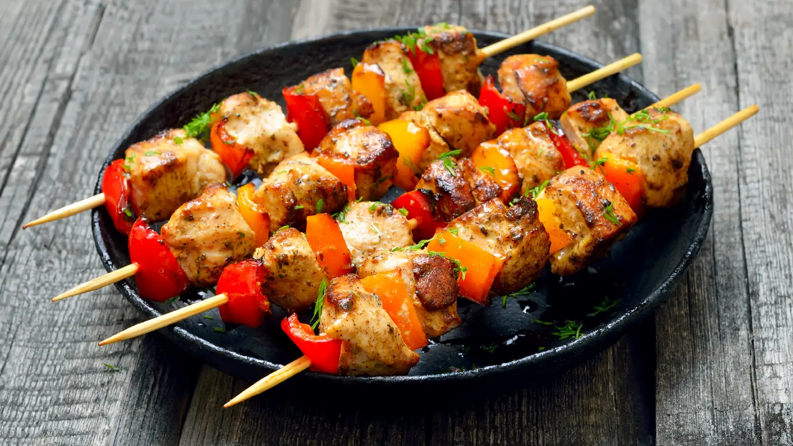 Grilled chicken kabobs