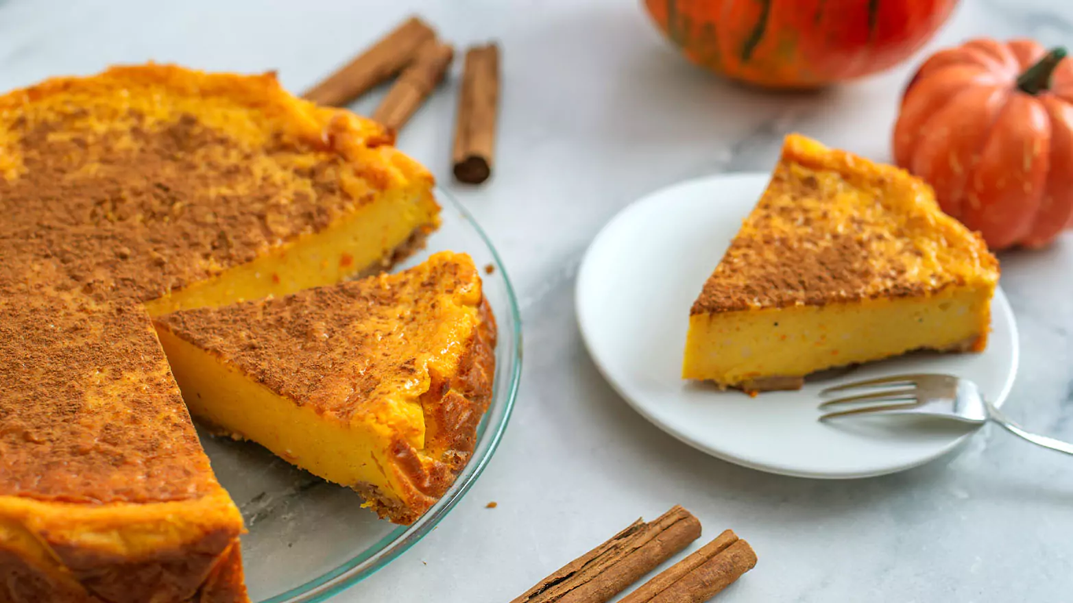 Crustless pumpkin pie