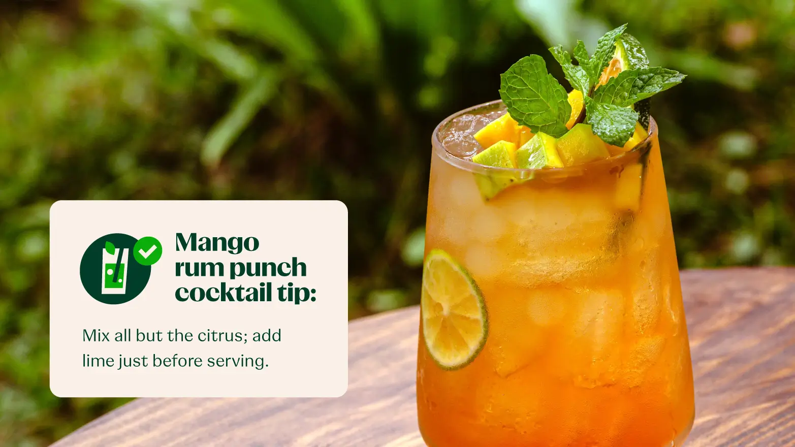 mango rum punch cocktail