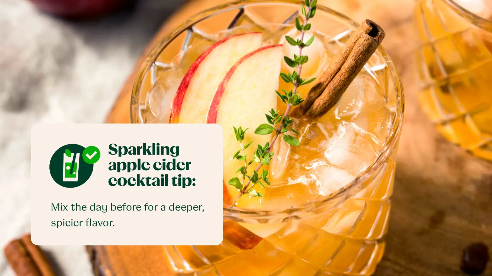 sparkling apple cider cocktail