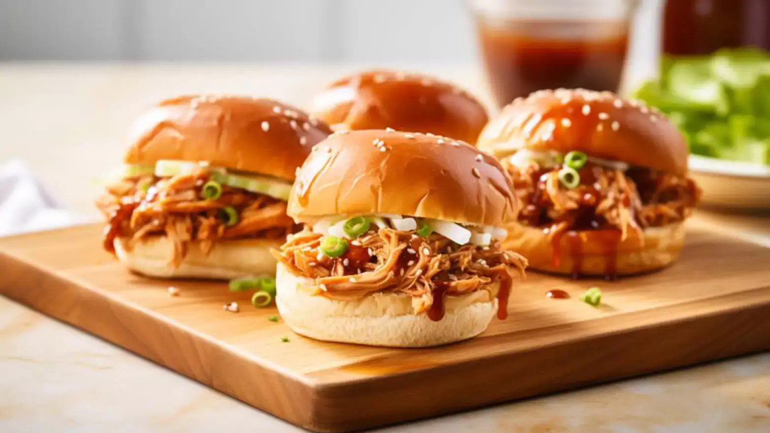 BBQ chicken sliders