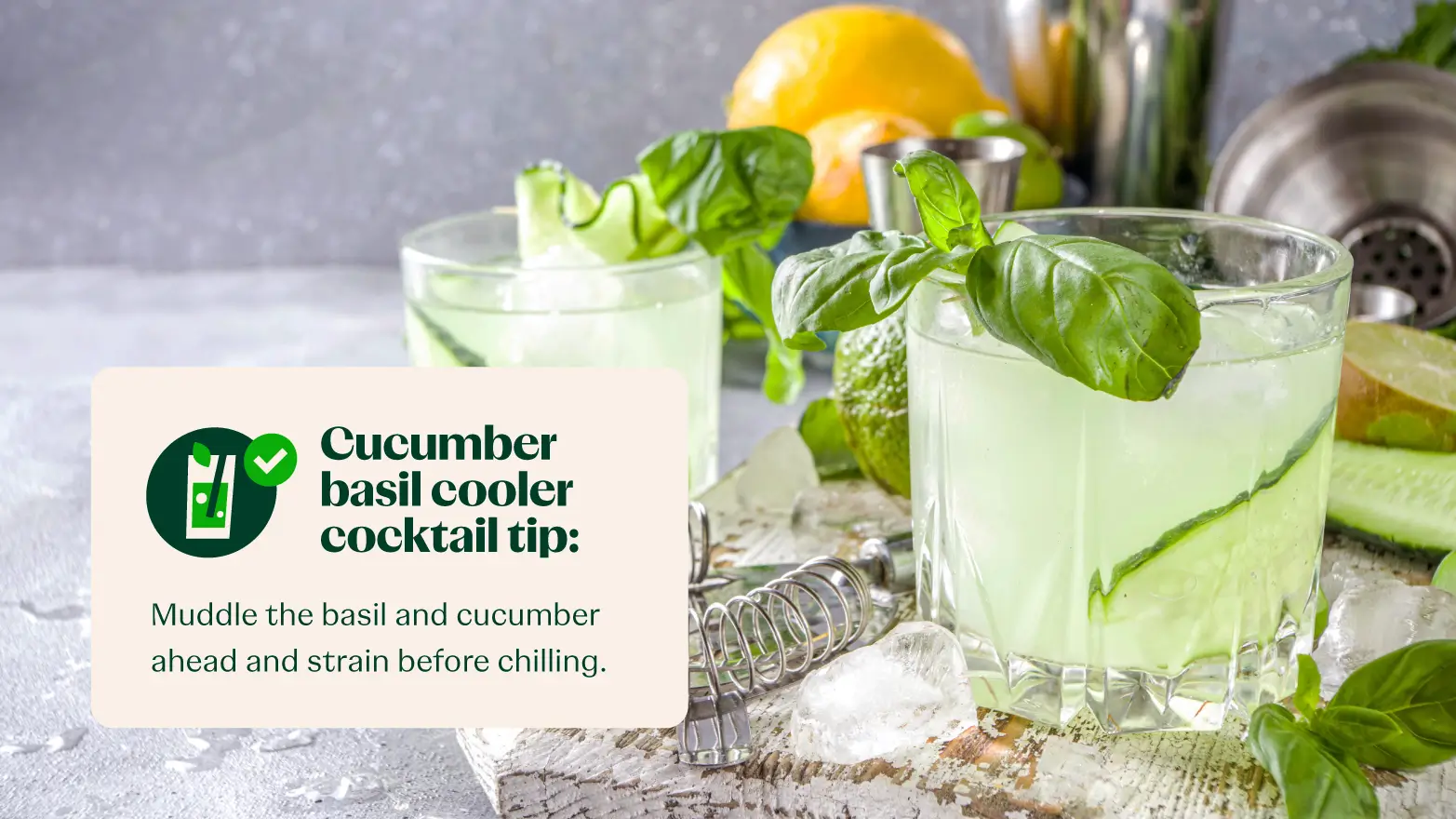 cucumber basil cooler cocktails