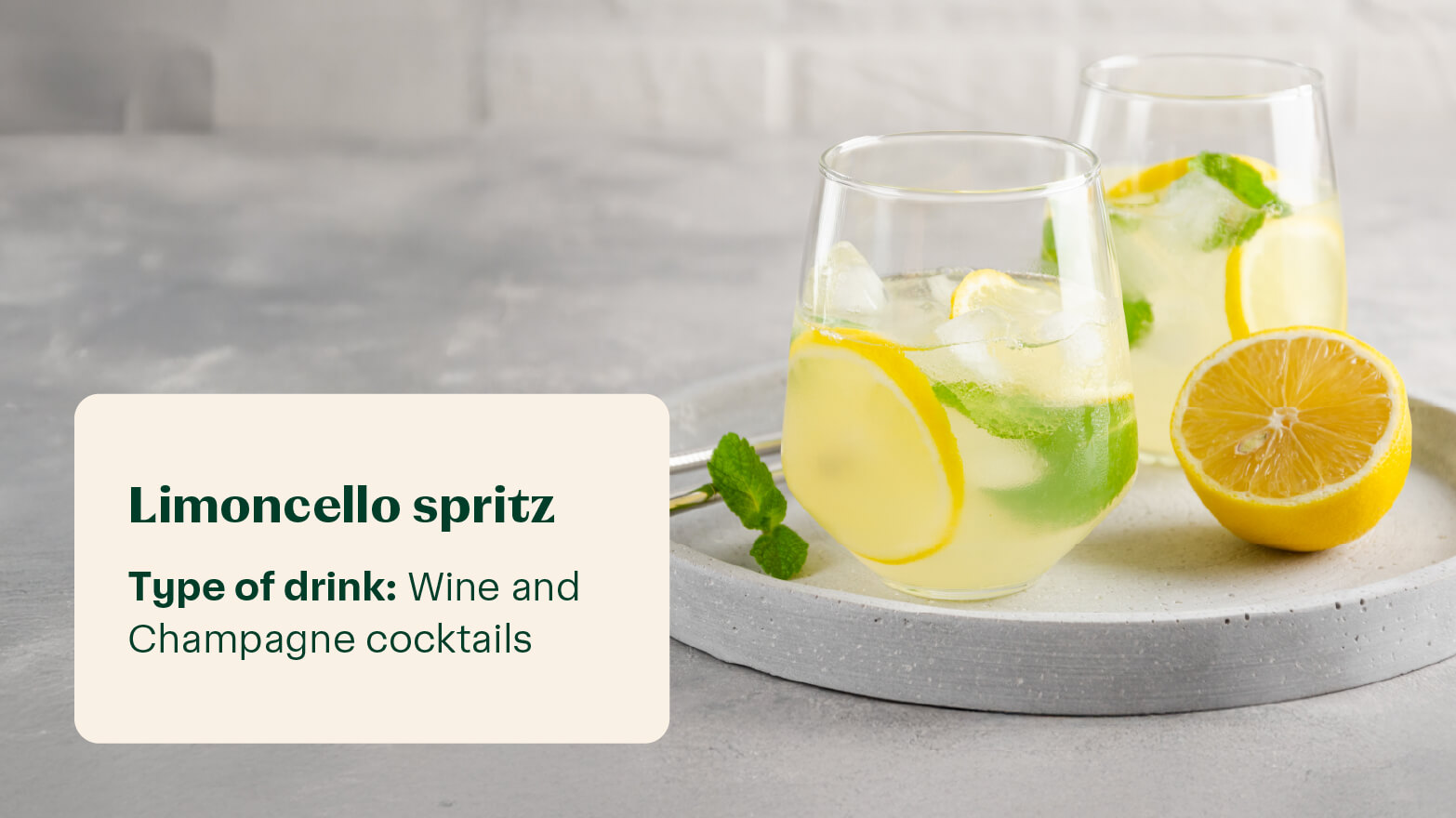 Limoncello spritz summer cocktail.