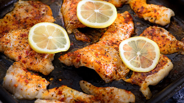 cajun catfish with lemon