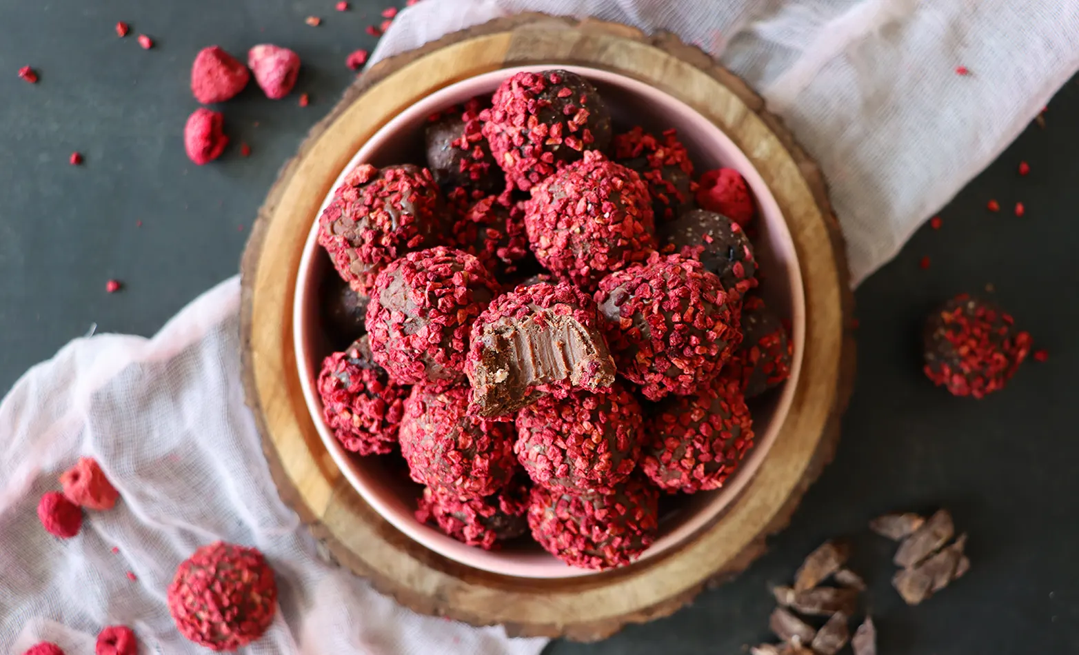 raspberry chocolate truffles