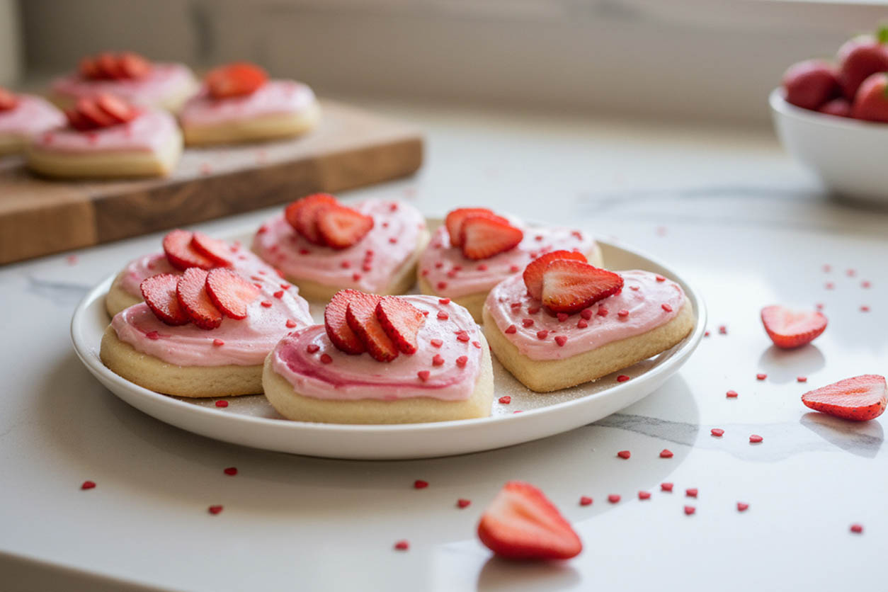 Strawberry shortcake cookies