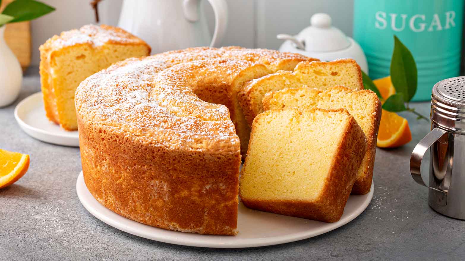Pound cake gets its name from its recipe.