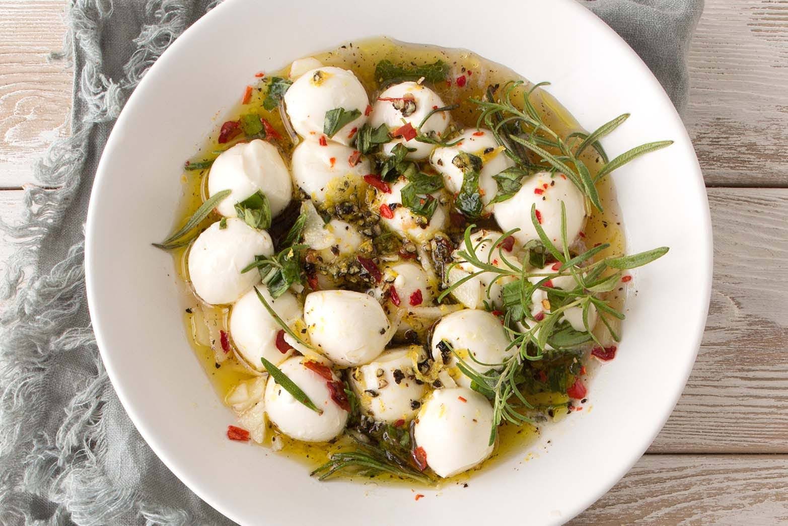 marinated cheese