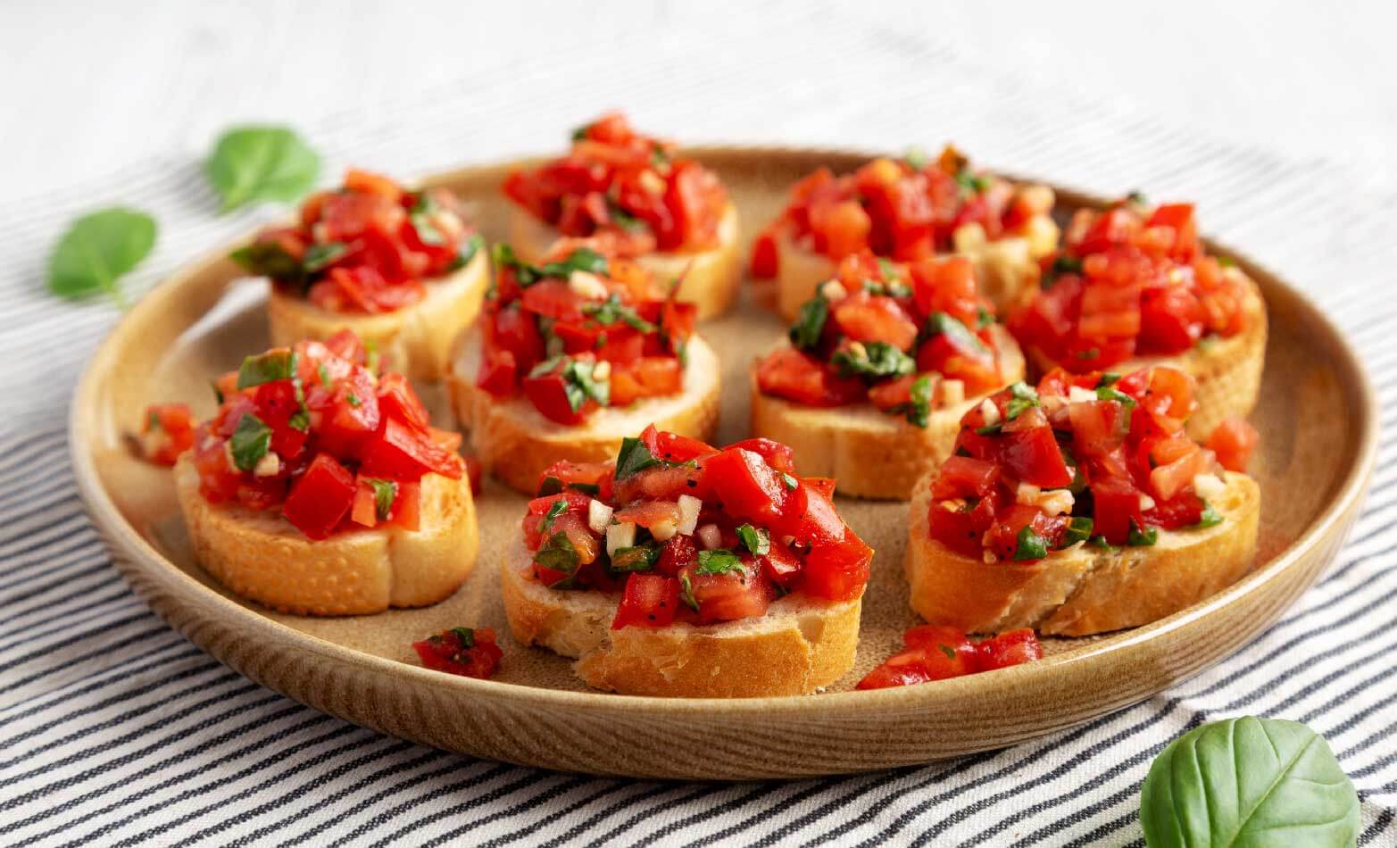 a stock photo of bruschetta