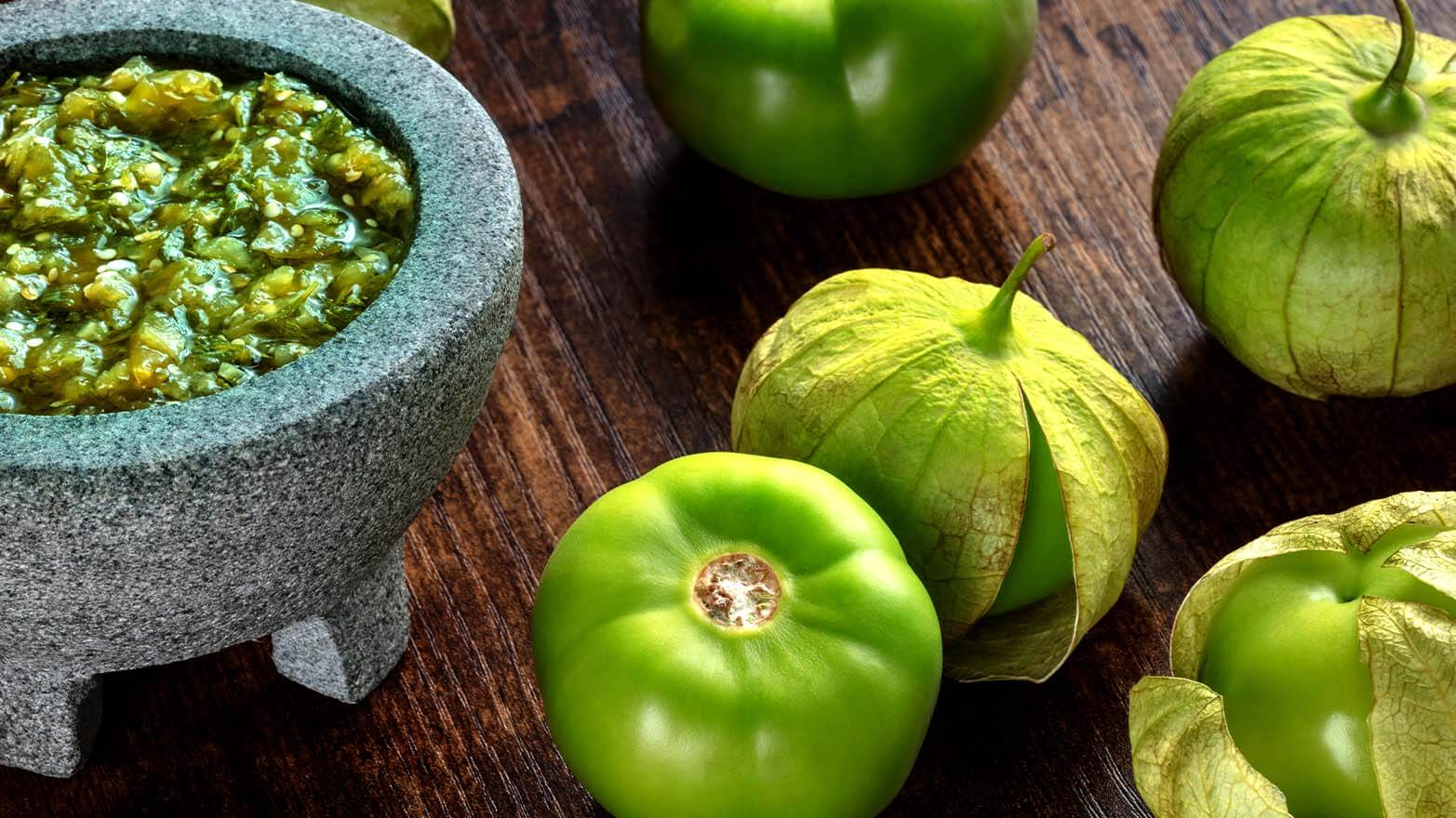 Tomatillos summer vegetable.