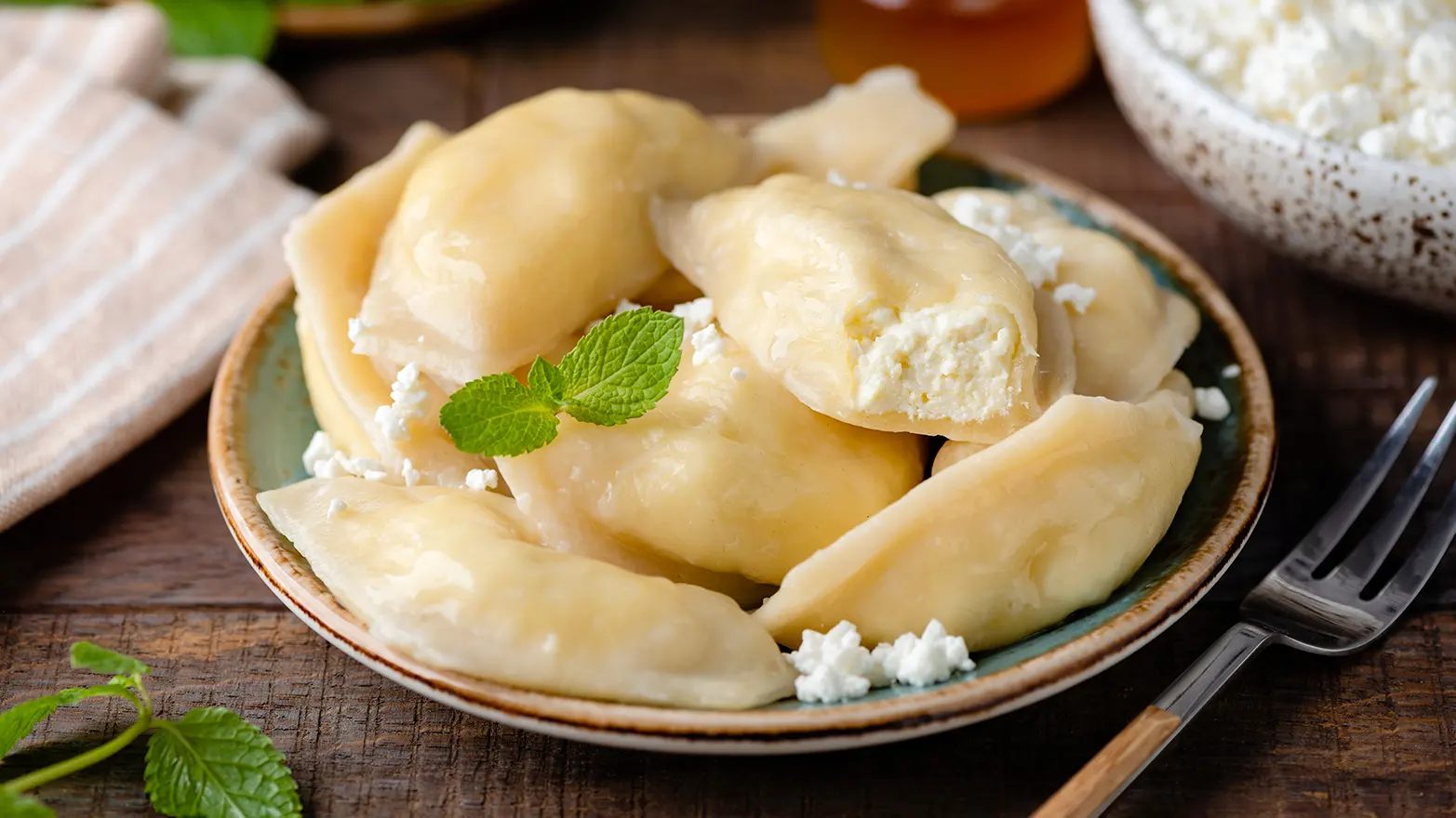 cottage cheese stuffed pierogies