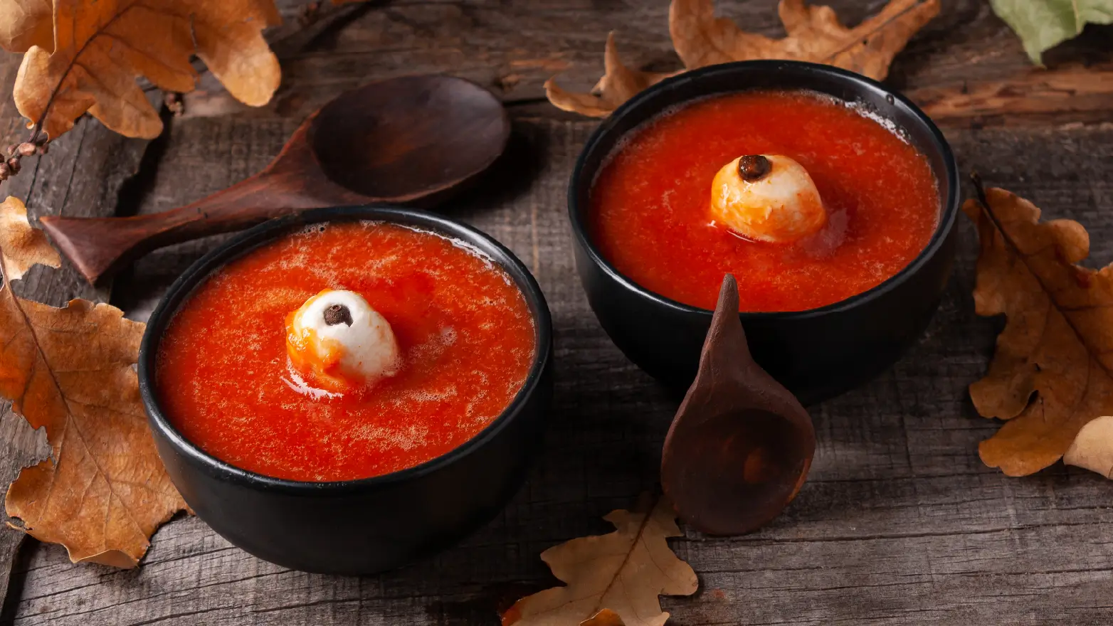 Blood-red tomato soup