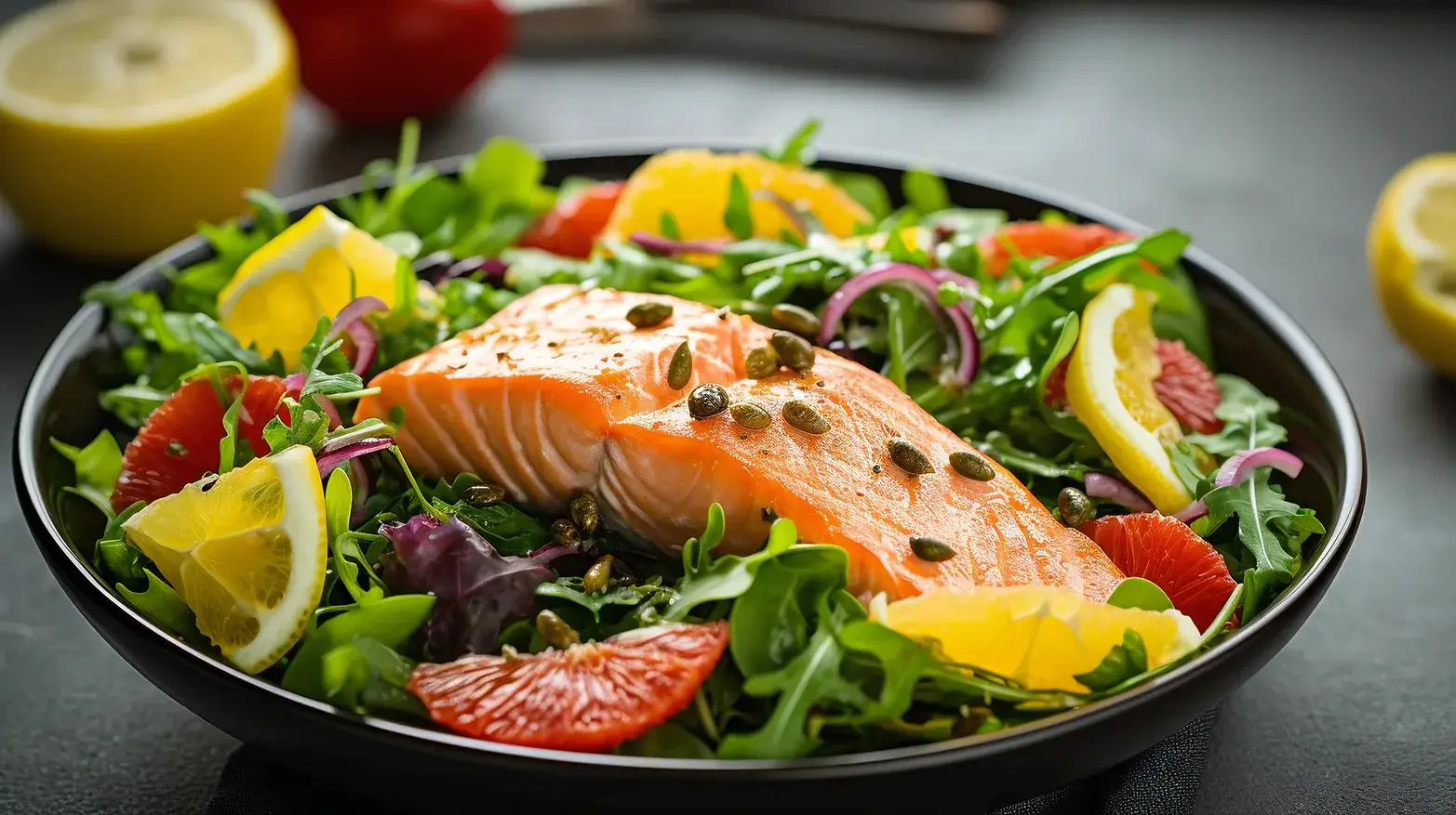 lemon salmon salad